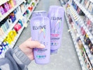 hand holding l'oreal elvive in walgreens