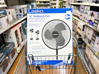 lasko pedestal fan in walmart cart