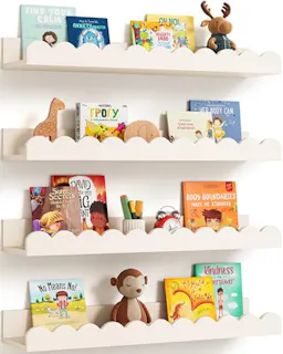 Scalloped Wall Bookshelves