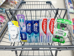 crest oral-b colgate febreze schick in walgreens cart