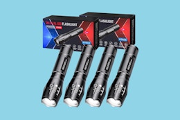 Tactical Flashlight 4-Pack, Just $9.85 for Prime Members card image