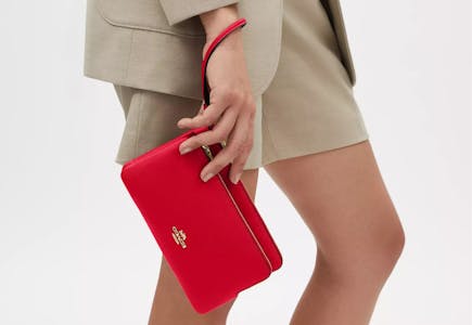 Coach Leather Double-Zip Wallet