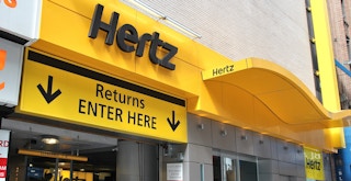 The outside of a Hertz store