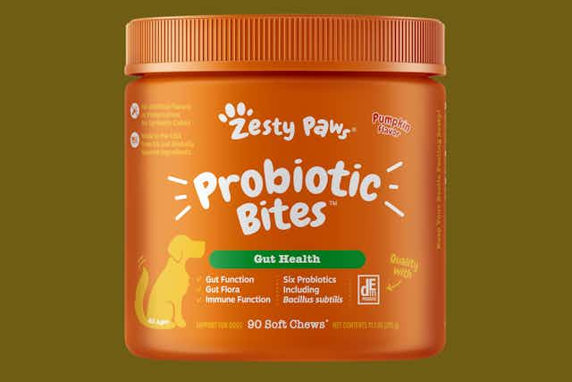 Zesty Paws 90-Count Probiotics, as Low as $19.48 on Amazon card image