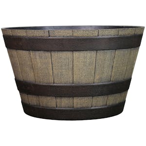Style Selections Wine Barrel Planter