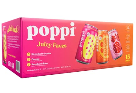 Poppi Prebiotic Soda 15-Pack