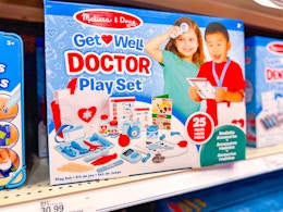 melissa & doug get well doctor's kit sitting on a target shelf