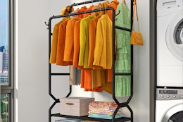 Heavy-Duty Clothing Rack, Only $25.99 on Amazon (Reg. $55) card image