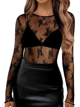 Women's Mesh Long Sleeve Top