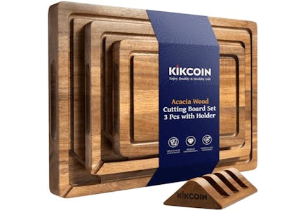 Wood Cutting Board Set