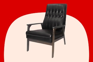 Stock image of a faux leather Noble House Side Chair