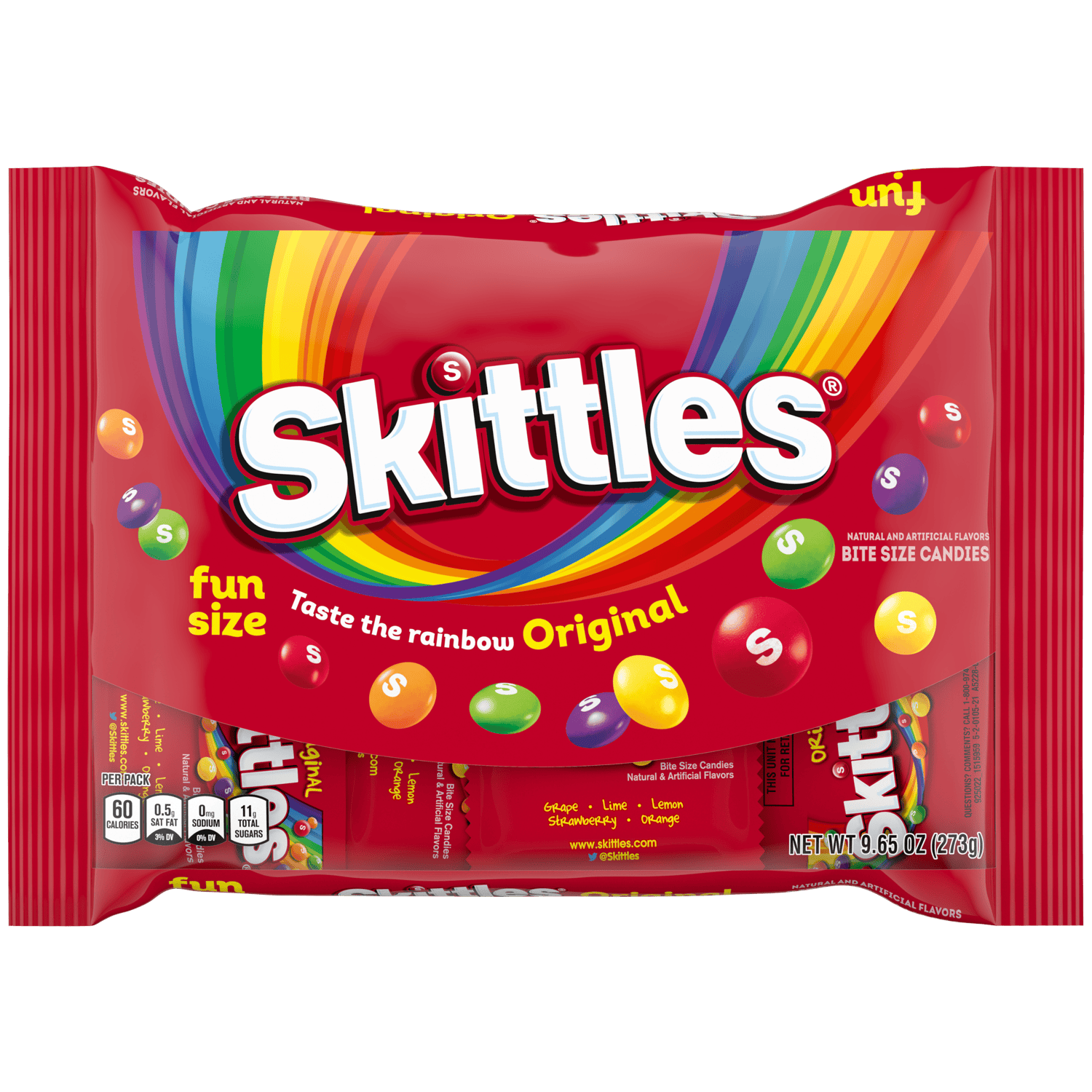 2 Skittles Funsize Treat Bags