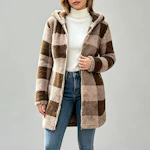Women's Hooded Fuzzy Coat