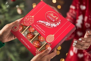 a package of lindt lindor chocolate
