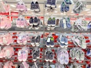 toddler sneakers sitting on a target shelf