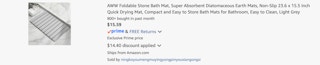 Amazon Foldable Stone Bath Mat 2026 2