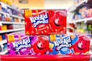 koolaid jammers pouches sitting on top of a target cart