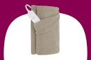 Stock image of the Sunbeam Electric Heated Throw Blanket (taupe)