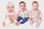 3 babies wearing Garanimals outfits