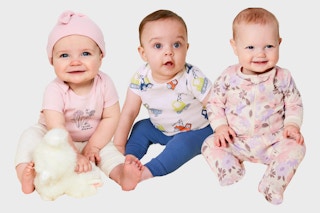 3 babies wearing Garanimals outfits