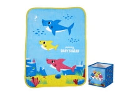 Baby Shark Blanket Storage Bin Set