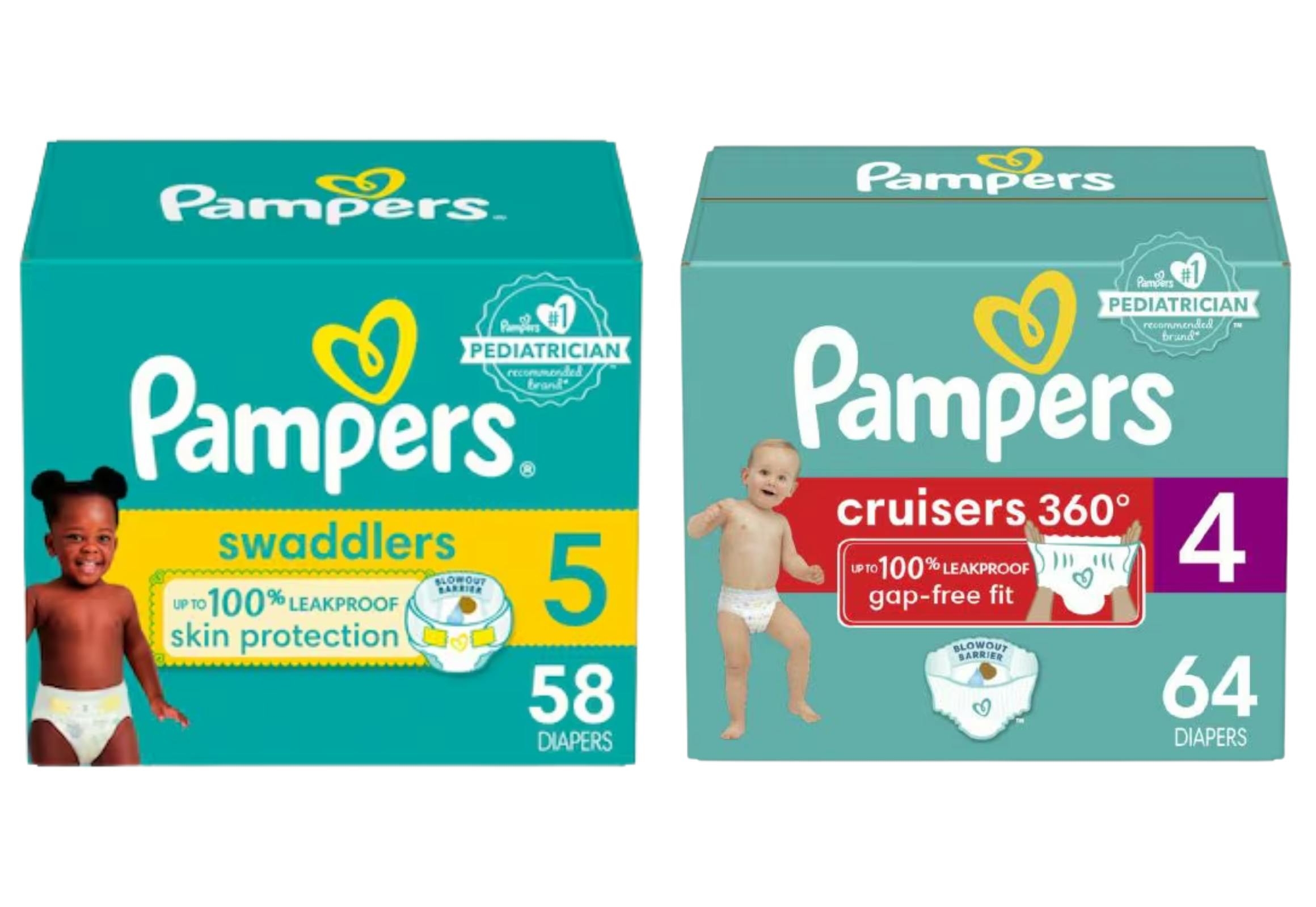 2 Pampers Diapers Boxes