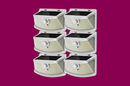 a 6-pack of solar lights