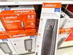 lask tower heaters on target shelf