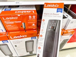 lask tower heaters on target shelf