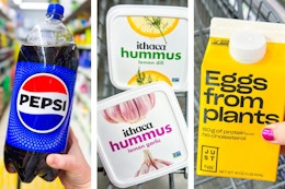 pepsi, ithacu hummus, and jet egg products hero image