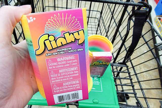 Grab a Rainbow Slinky for Only $1.25 at Dollar Tree card image