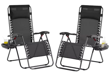 Yaheetech Zero Gravity Chair Set