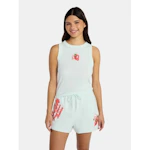Women's Graphic Tank Top and Shorts Set
