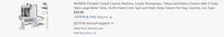 Amazon Portable Carpet Cleaner Machine 2025