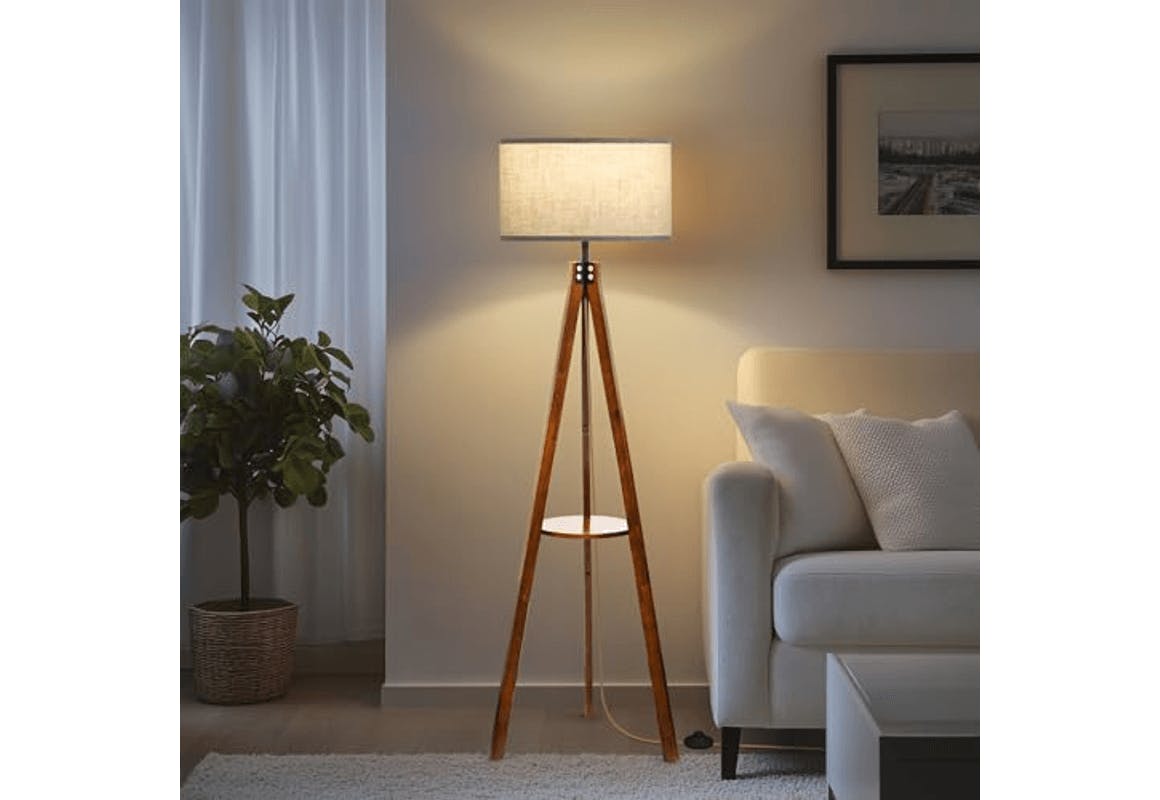 Floor Lamp With Shelf