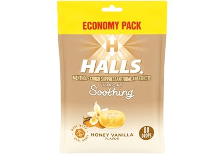 2 Halls Throat Relief Drops