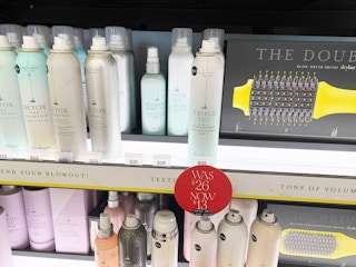 Drybar haircare products on the shelf at Sephora.