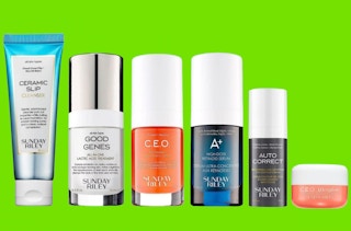 a sunday riley 6 piece skincare set