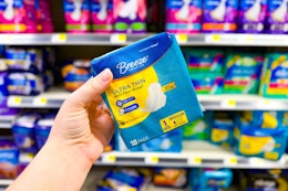 Breeze Ultra Thin Pads, Just $0.50 per Pack at Dollar General card image