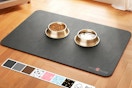 B0CRGQ259L Quick dry pet mat cat dog food water waterproof bowl messy protect floor
