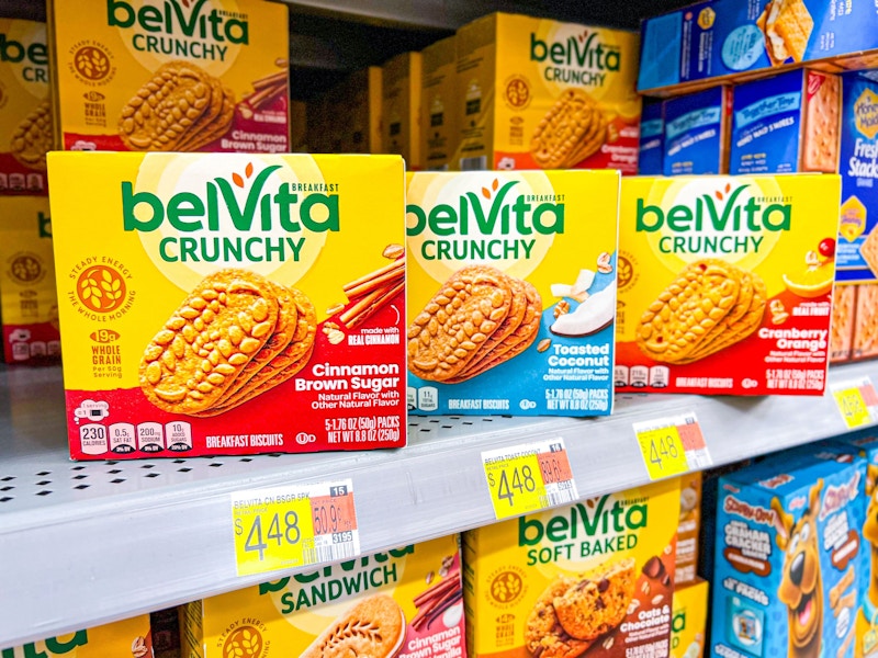 belvita crunch breakfast biscuits on walmart shelf