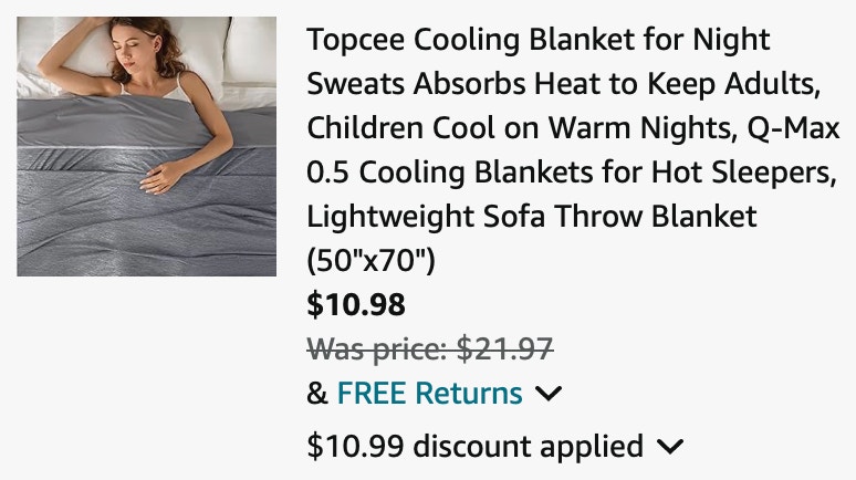  Cooling Throw Blanket