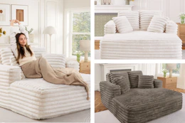 walmart corduroy plush chaise lounge