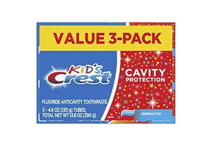 Crest Kid's Toothpaste 3-Pack
