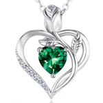 Heart Birthstone Necklace