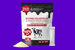a bag of supplement powder 