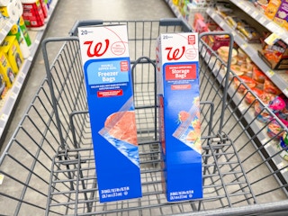 walgreens food storage bag packs in cart