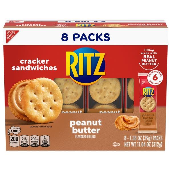 2 Ritz Peanut Butter Crackers 8-Packs