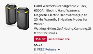 handwarmers amazon receipt