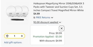 mirror Amazon receipt